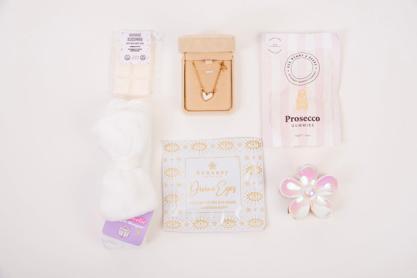 All white themed hamper