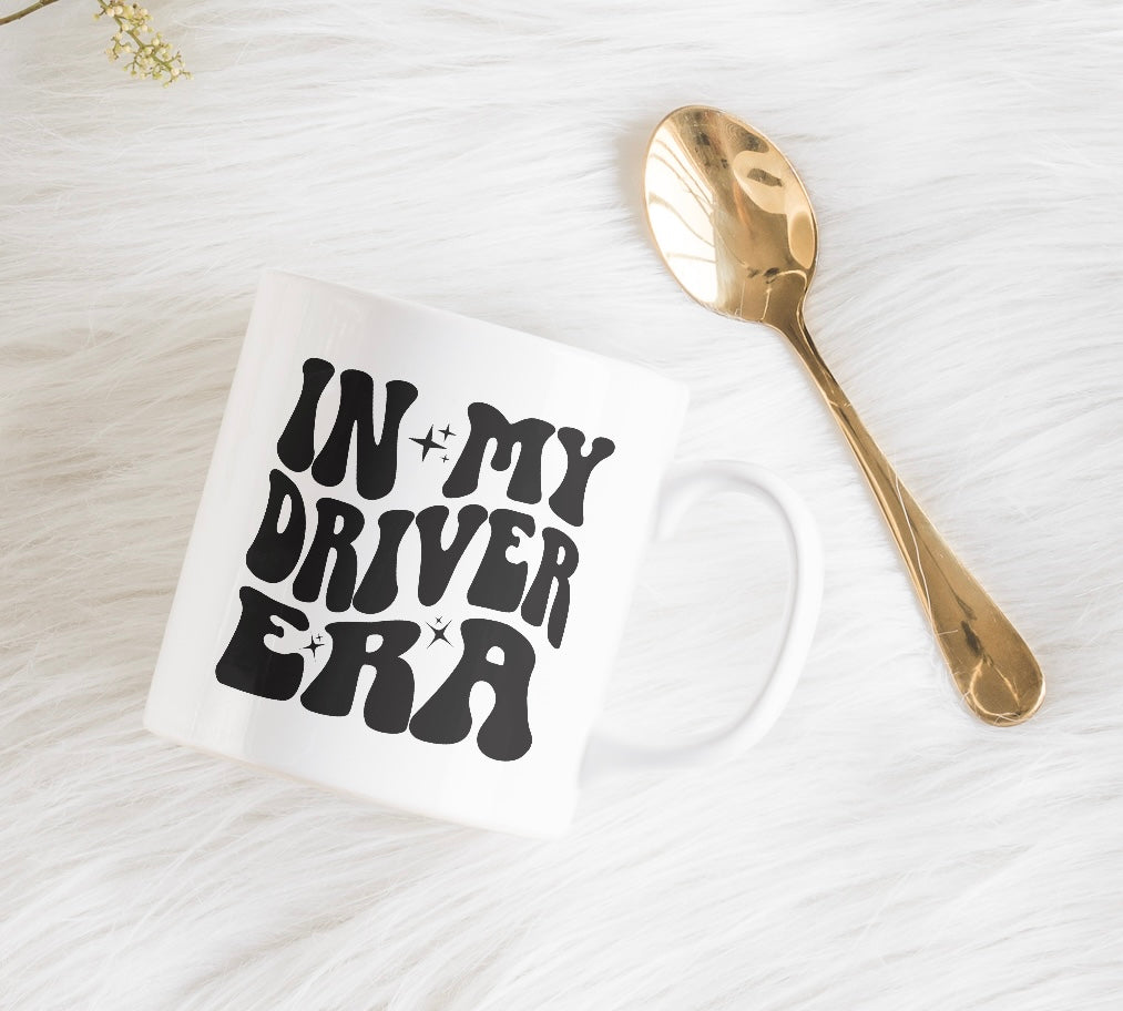 In my driving era mug