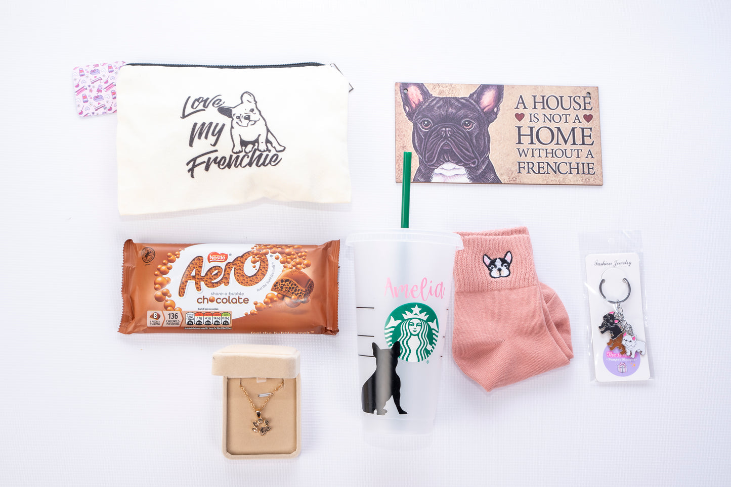 French bulldog Starbucks hamper