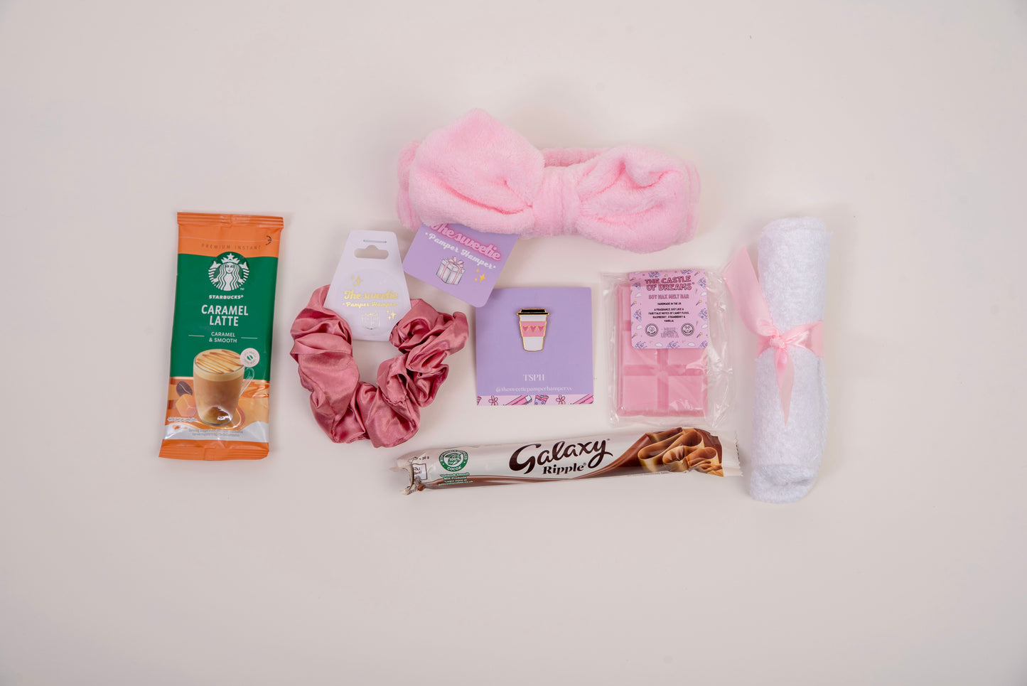 Personalised mini pamper hamper