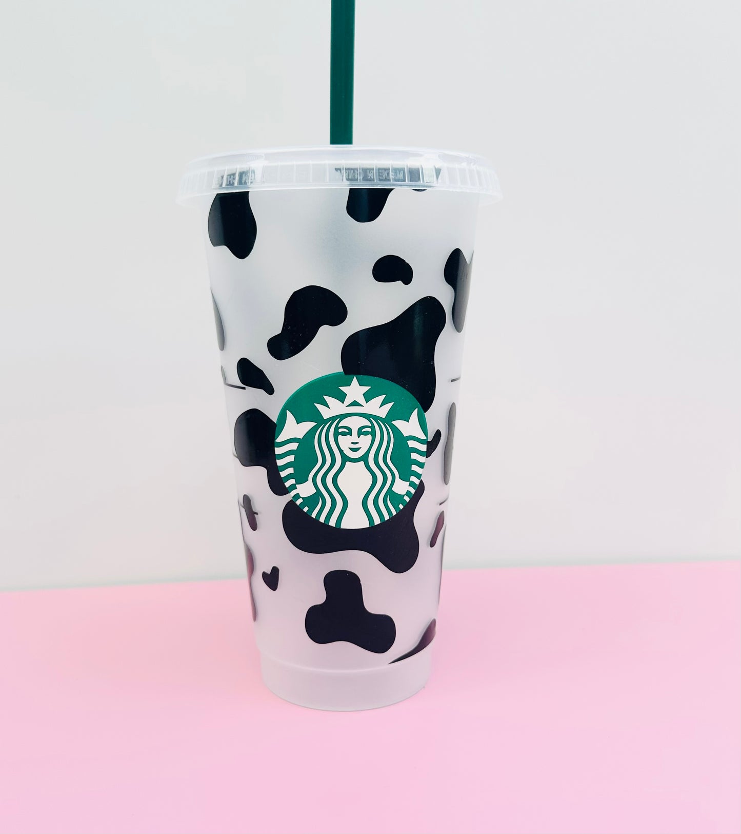 Cow print Starbucks cup