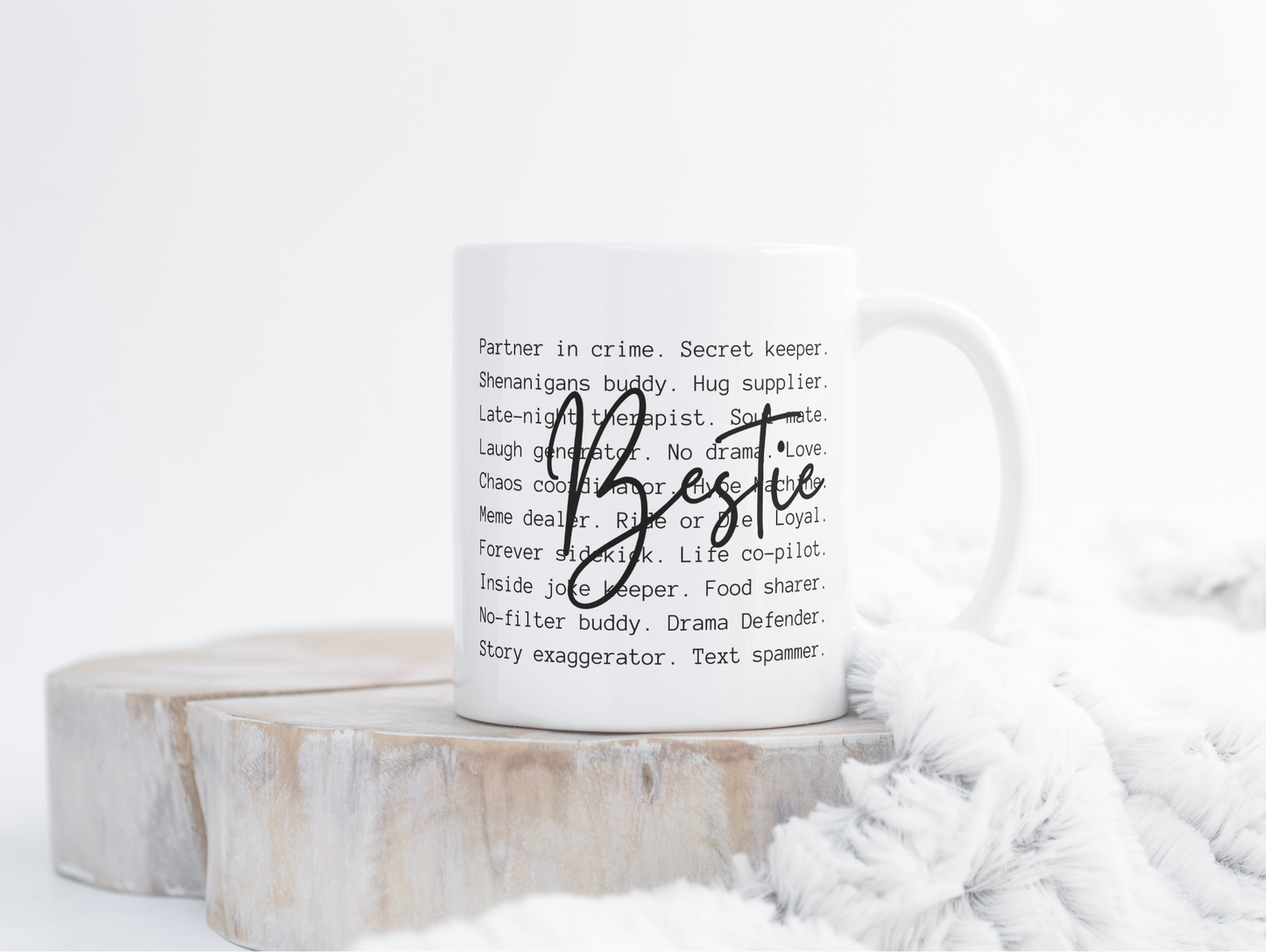 Bestie quote mug