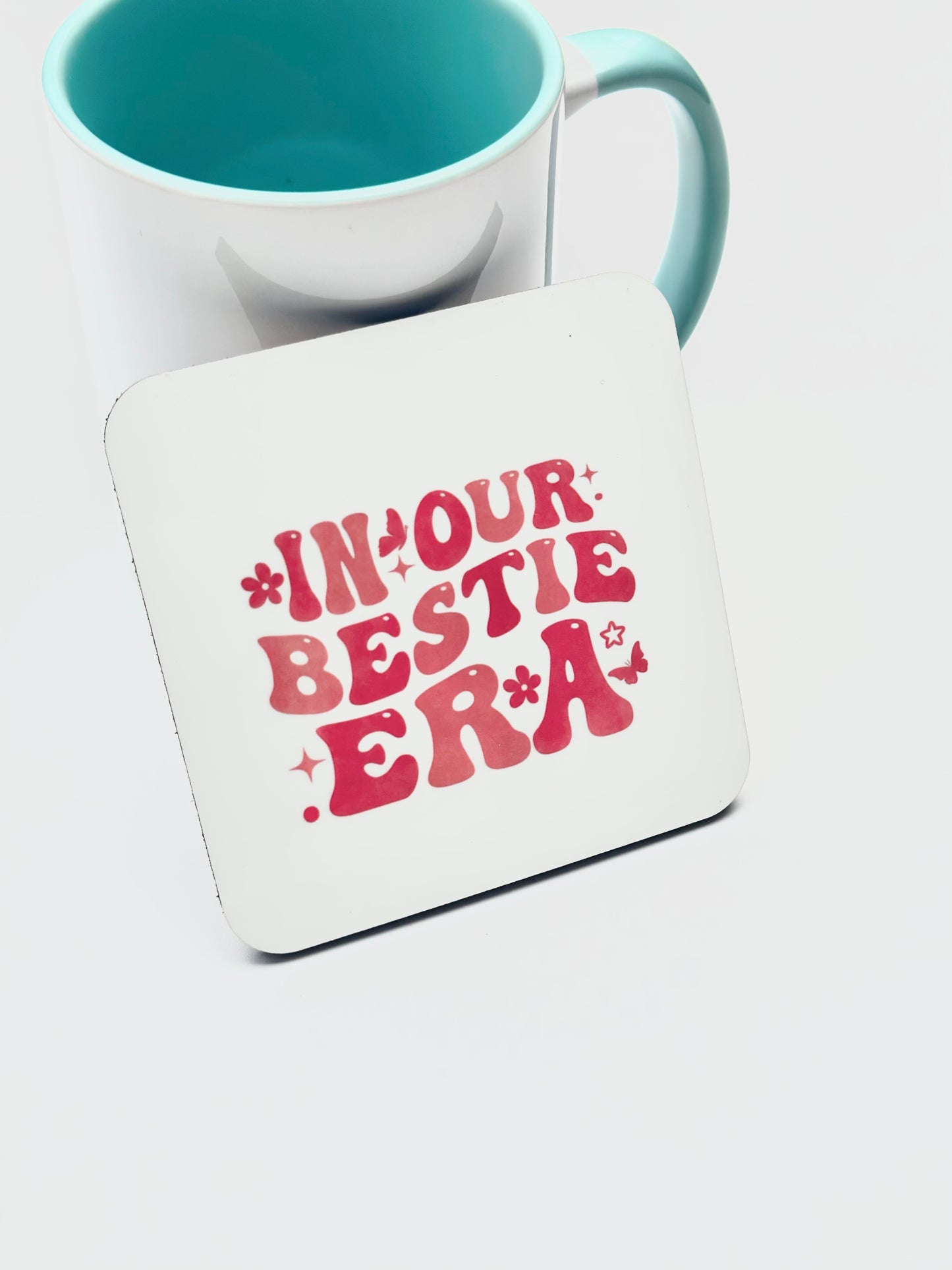 In our bestie era mug coaster