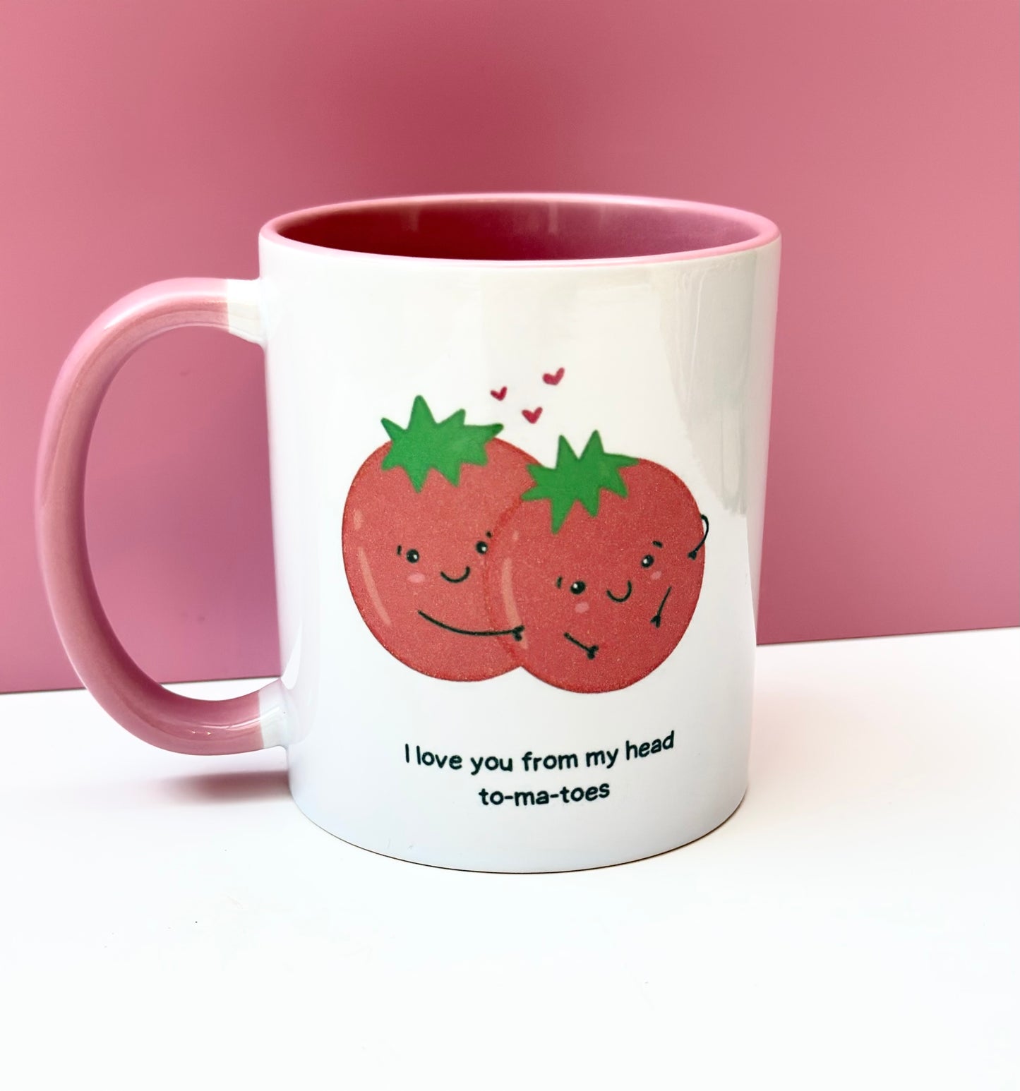 I love you from my head to-ma-toes valentines mug