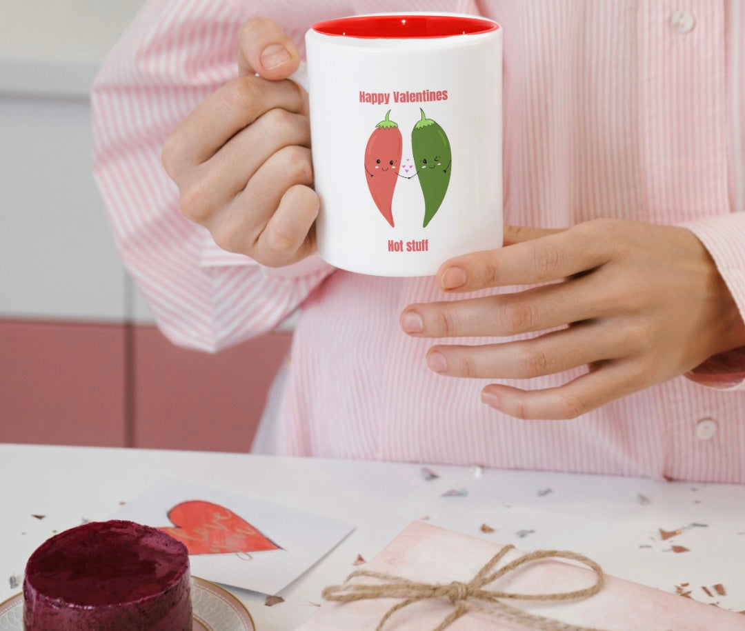 Happy valentines hot stuff mug