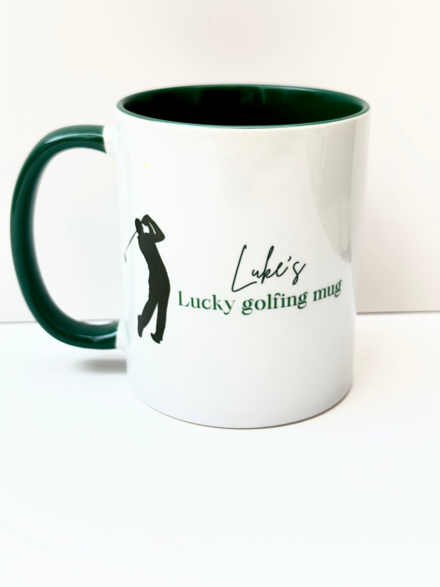 Personalised lucky golfing mug
