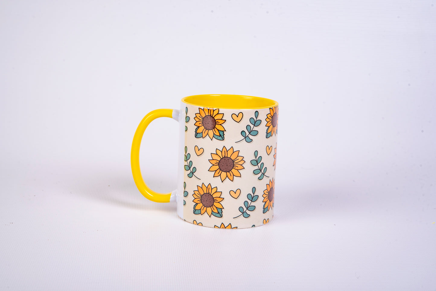 The Leah Smith collection branded sunflower mug