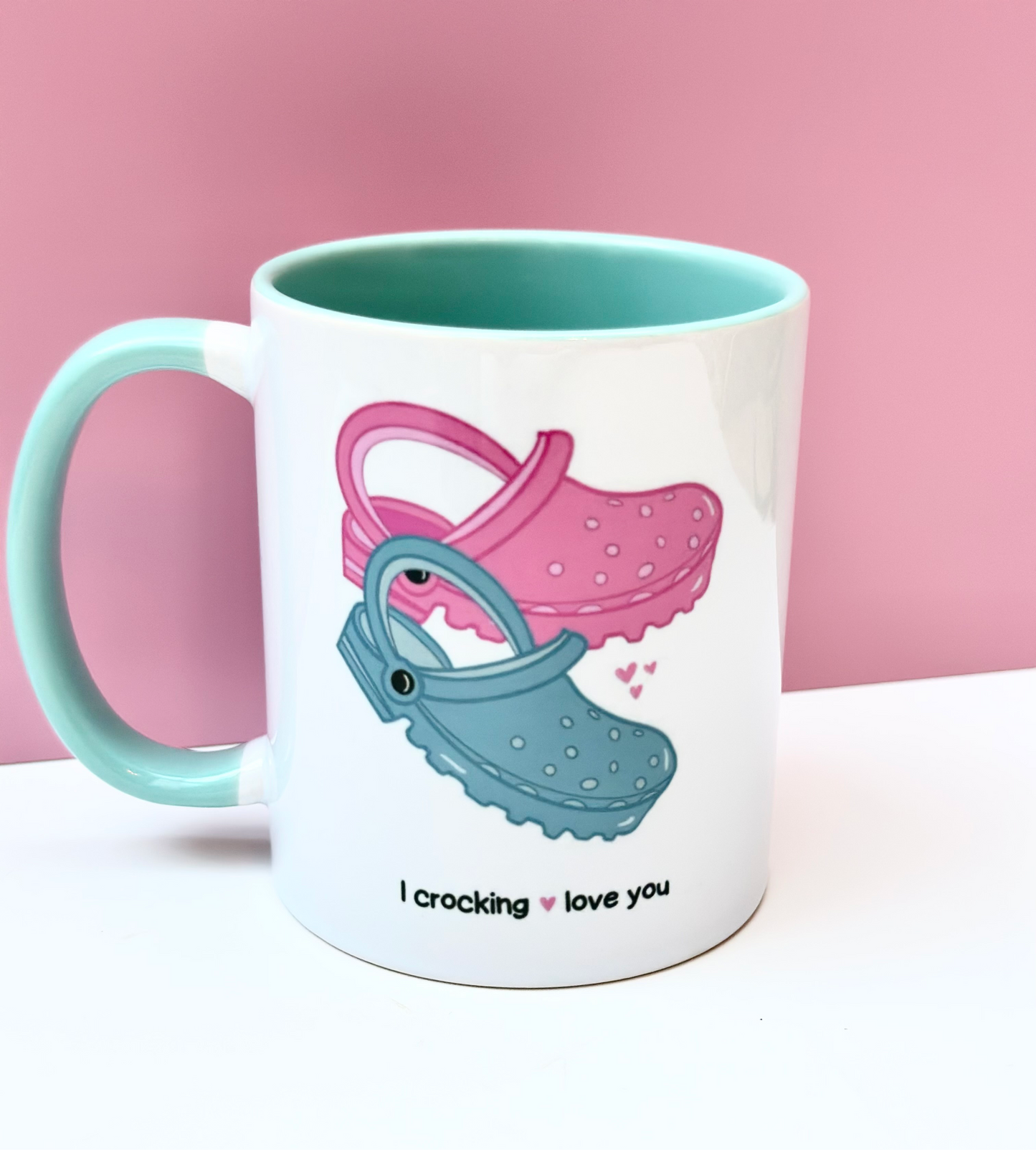 I crocking love you valentines mug