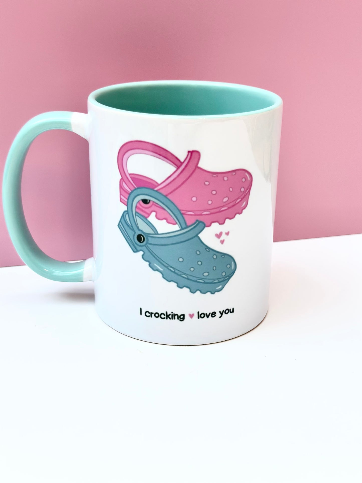 I crocking love you valentines mug