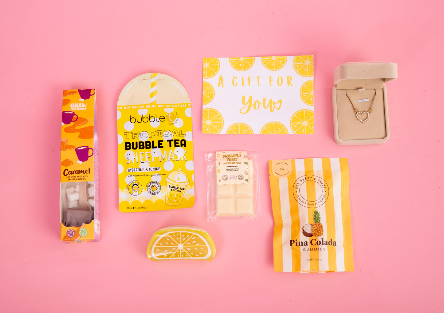 Yellow themed Personalised hamper